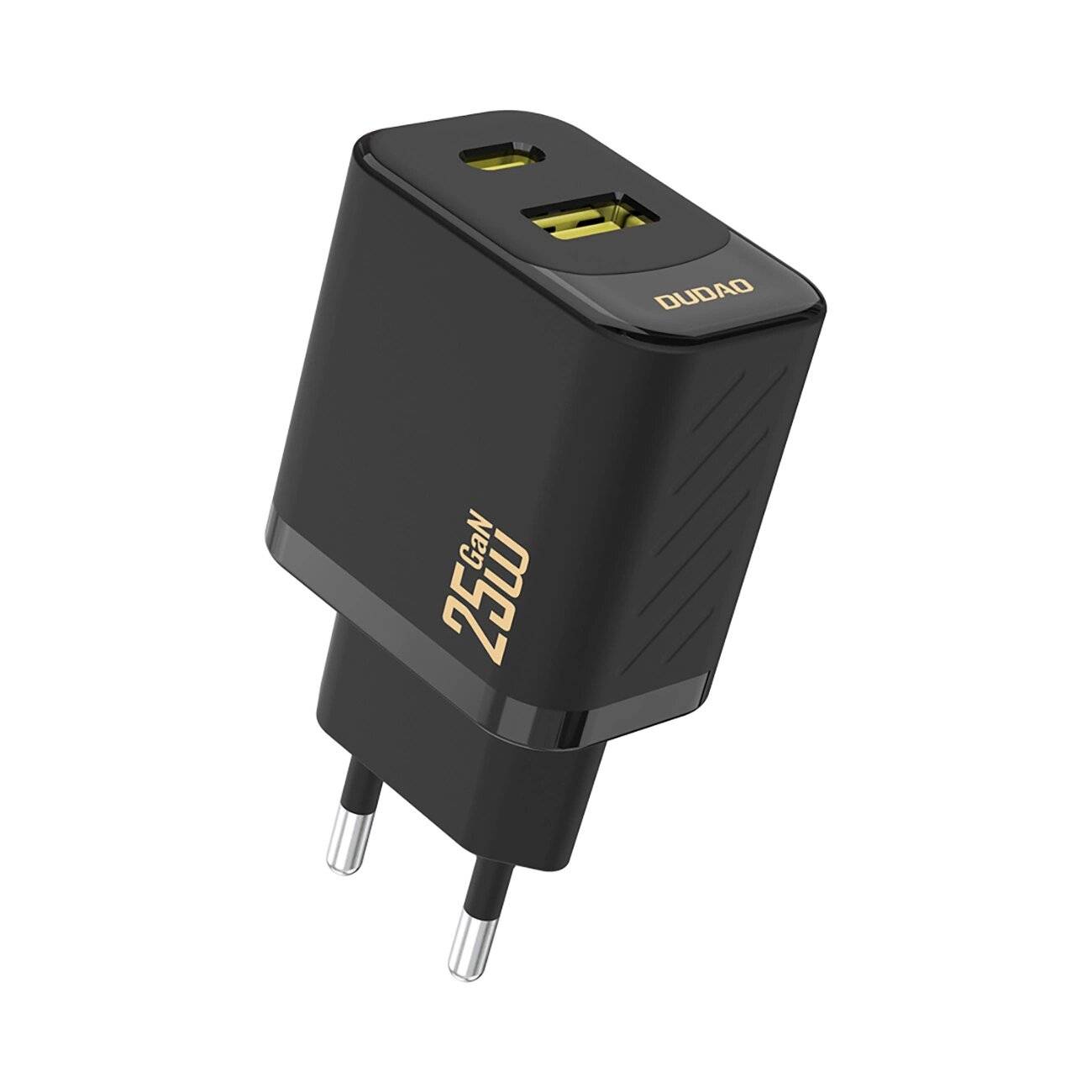 Dudao A26T GaN 25W USB-A, USB-C Ladegerät - Schwarz-0