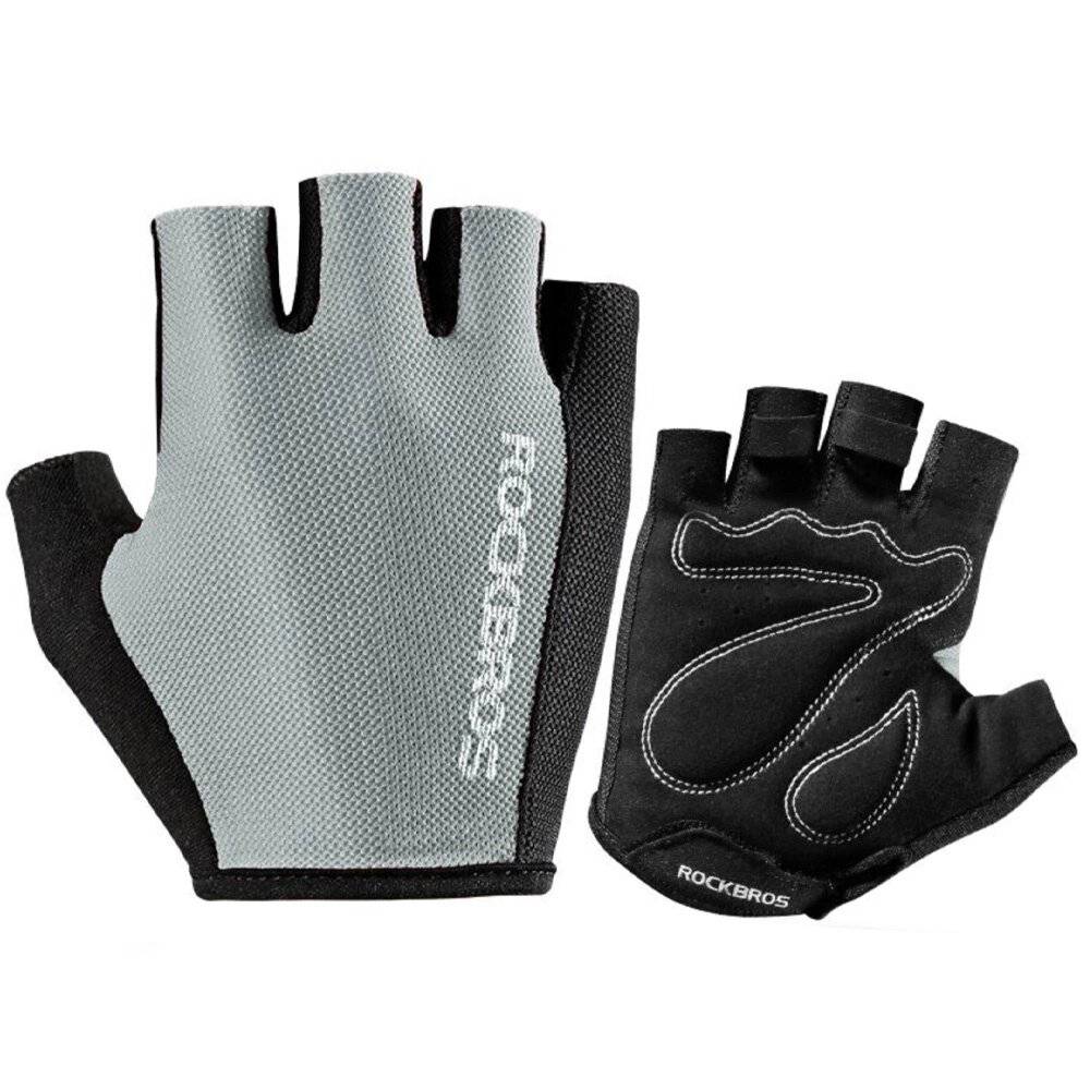 Rockbros S099GR Fahrradhandschuhe, Größe M – grau-0