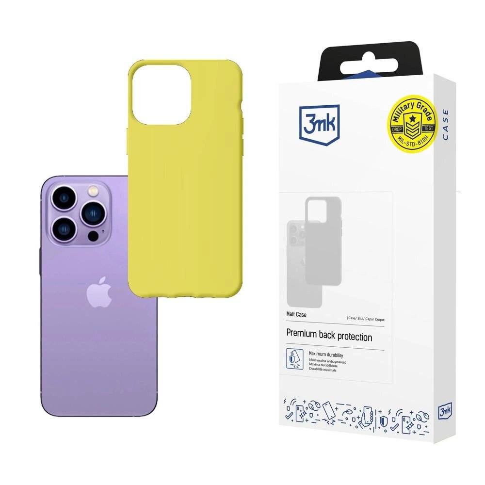 Hülle iPhone 14 Pro 3mk Matt Case Serie - Limettengrün-0
