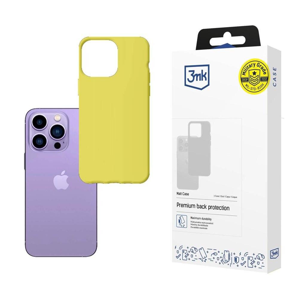 Hülle iPhone 14 Pro 3mk Matt Case Serie - Limettengrün-1