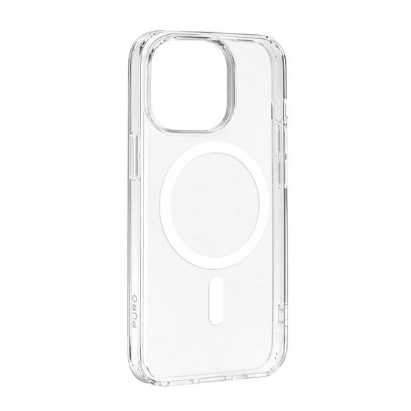 Puro Cover PC+TPU+TPE integrierten Magneten „LITE MAG PRO“ iPhone 15 Pro, weiße Farbe