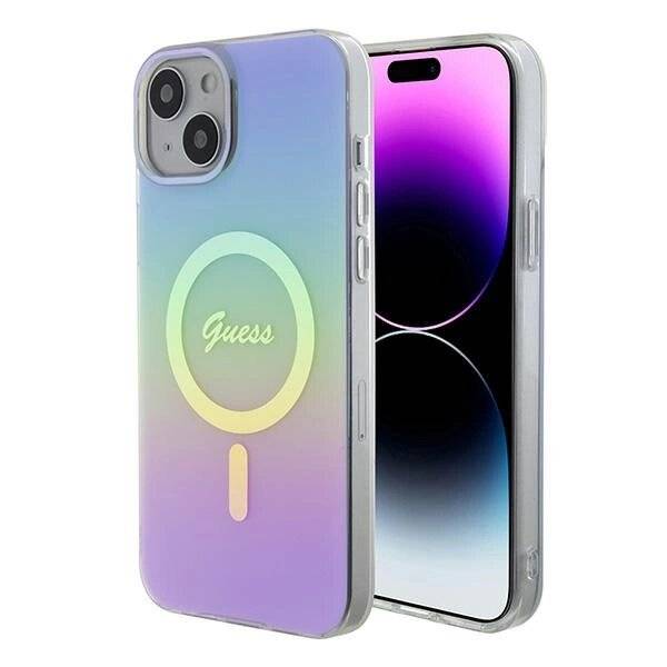 Guess GUHMP15SHITSU iPhone 15 6,1″ lila/lila Hardcase IML Iridescent MagSafe