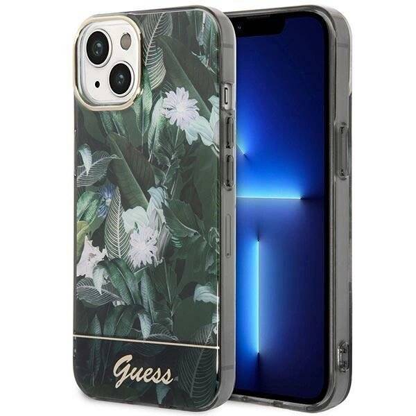 Guess Jungle Collection iPhone 14 Hülle - Grün-0
