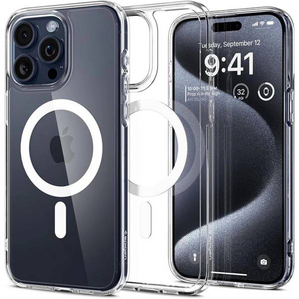 Spigen Ultra Hybrid Mag-Hülle MagSafe iPhone 15 Pro – Weiß