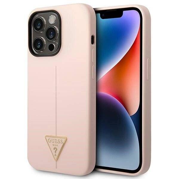 Guess GUHCP14LSLTGP iPhone 14 Pro 6.1″ pink/pink Hardcase Silikon Dreieck