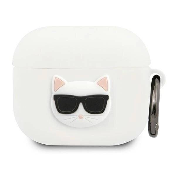 Karl Lagerfeld KLACA3SILCHWH AirPods 3 Abdeckung weiß/weiß Silikon Choupette