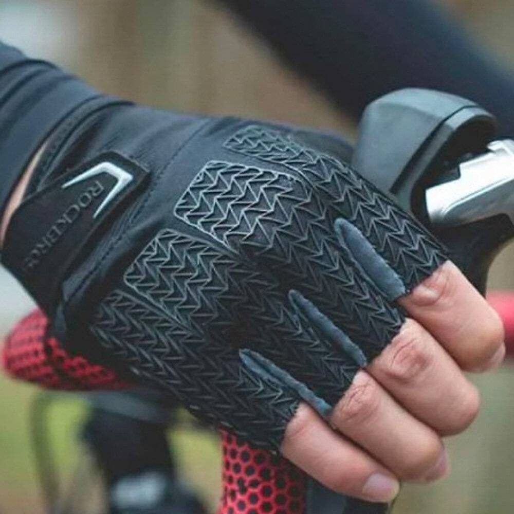 Rockbros S169BGR XXL Fahrradhandschuhe Gel-Einsätzen – Grau-1