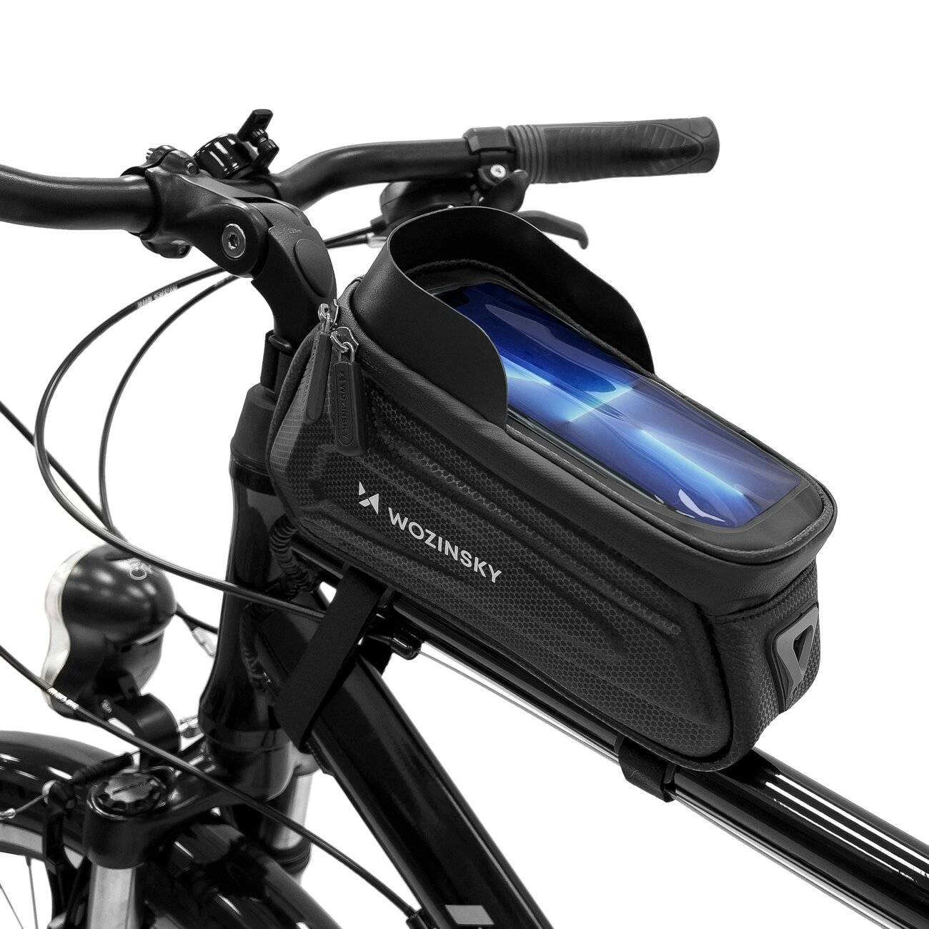 Wozinsky Bike Frame Bag 1.7l Handyhülle Schwarz WBB28BK