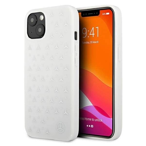Mercedes MEHCP13MESPWH iPhone 13 6.1" weiß/weißes Hardcase Silber Sterne Muster