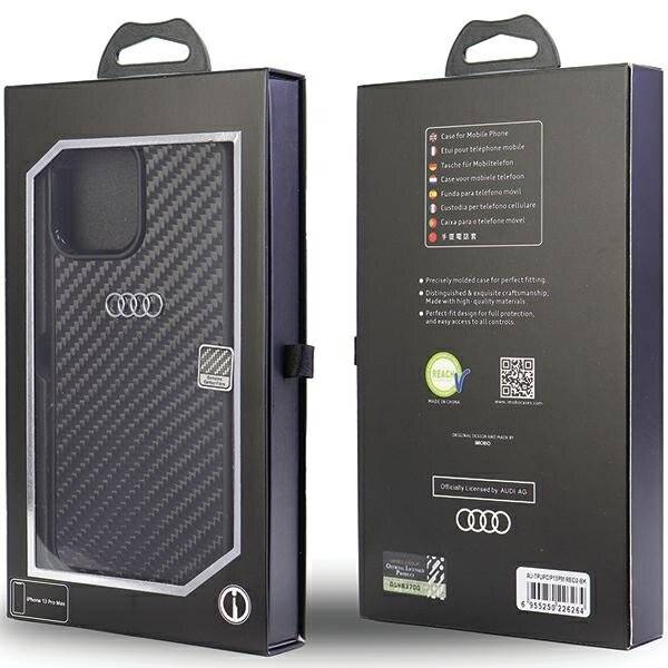 Audi Carbon Fiber iPhone 13 Pro Max 6,7″ schwarz/schwarz Hardcase AU-TPUPCIP13PM-R8/D2-BK-1
