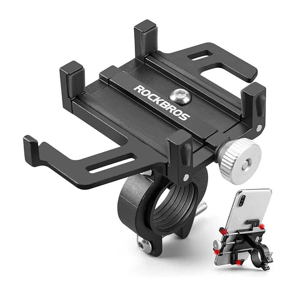 Rockbros 699-BK Fahrrad-Handyhalter Aluminiumlegierung – Schwarz-0