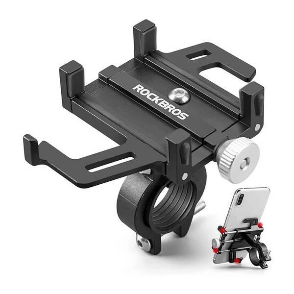 Rockbros 699-BK Fahrrad-Handyhalter Aluminiumlegierung – Schwarz