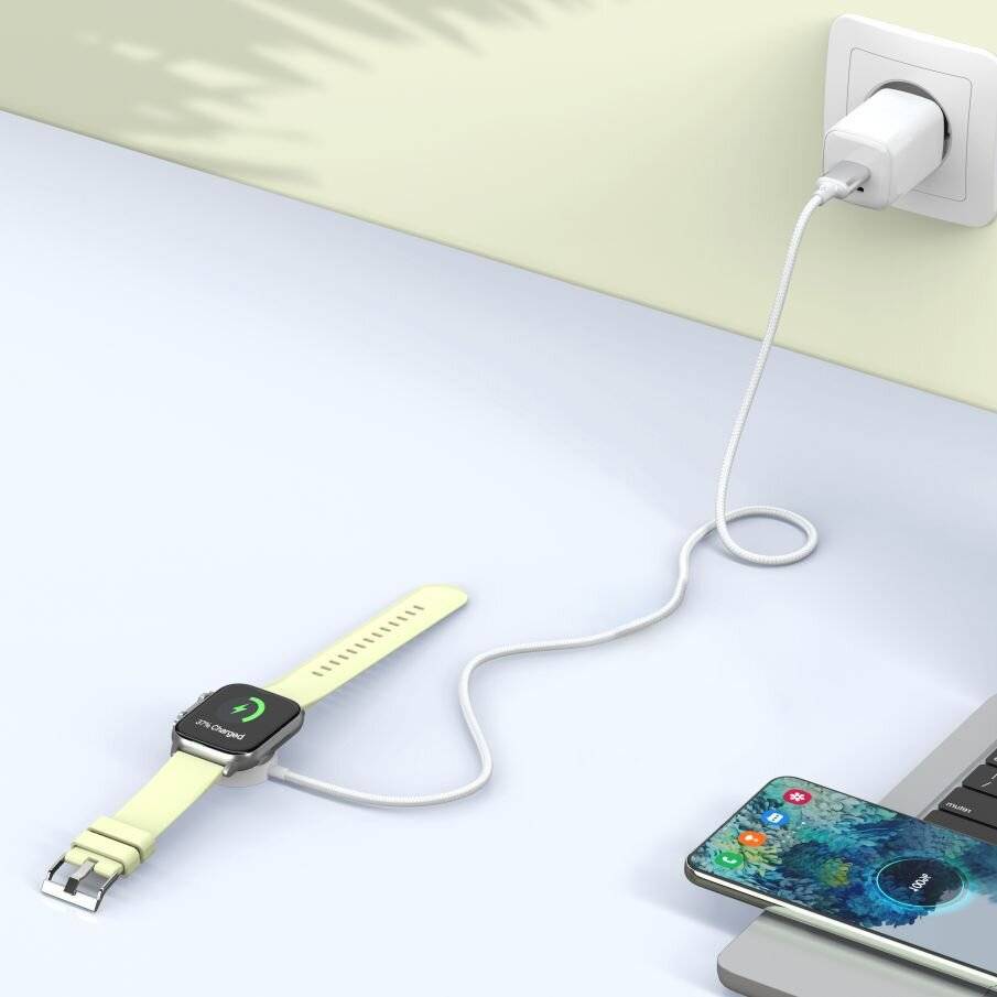 Tech-Protect UltraBoost USB-A Induktives Ladegerät Apple Watch 1m - Weiß-1