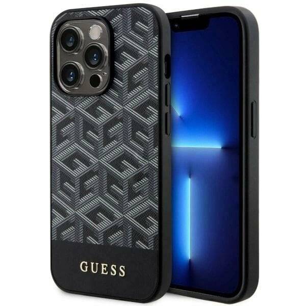 Guess GUHMP14XHGCFSEK iPhone 14 Pro Max 6,7″ schwarz/schwarzes Hardcase GCube Stripes MagSafe