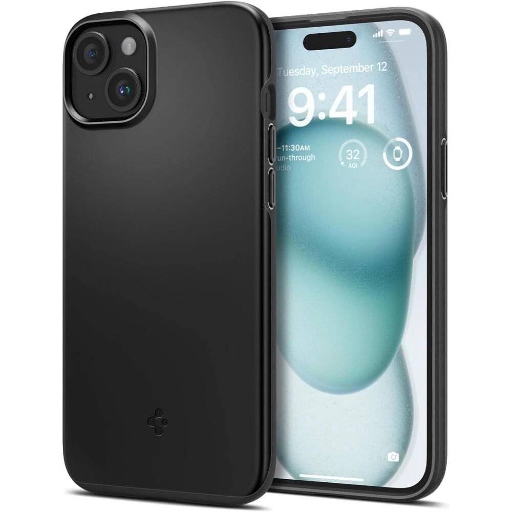 Spigen Thin Fit Hülle iPhone 15 – Schwarz-0