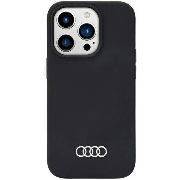 Audi Silikonhülle iPhone 14 Pro 6,1″ schwarz/schwarz Hardcase AU-LSRIP14P-Q3/D1-BK
