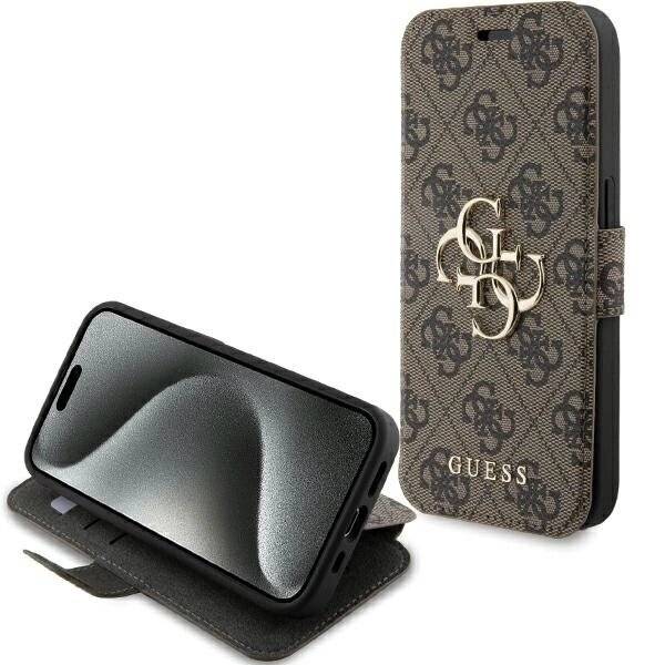 Guess 4G Metal Logo Hülle iPhone 15 Pro – braun