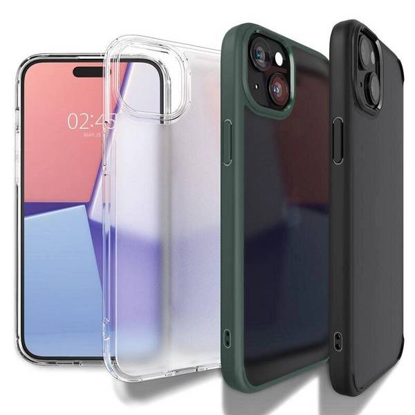 Spigen Crystal Hybrid-Hülle iPhone 15 Plus – transparent blau