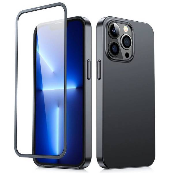 Joyroom 360 Full Case Cover iPhone 13 Pro Max Back Front + Tempered Glass schwarz JR-BP928