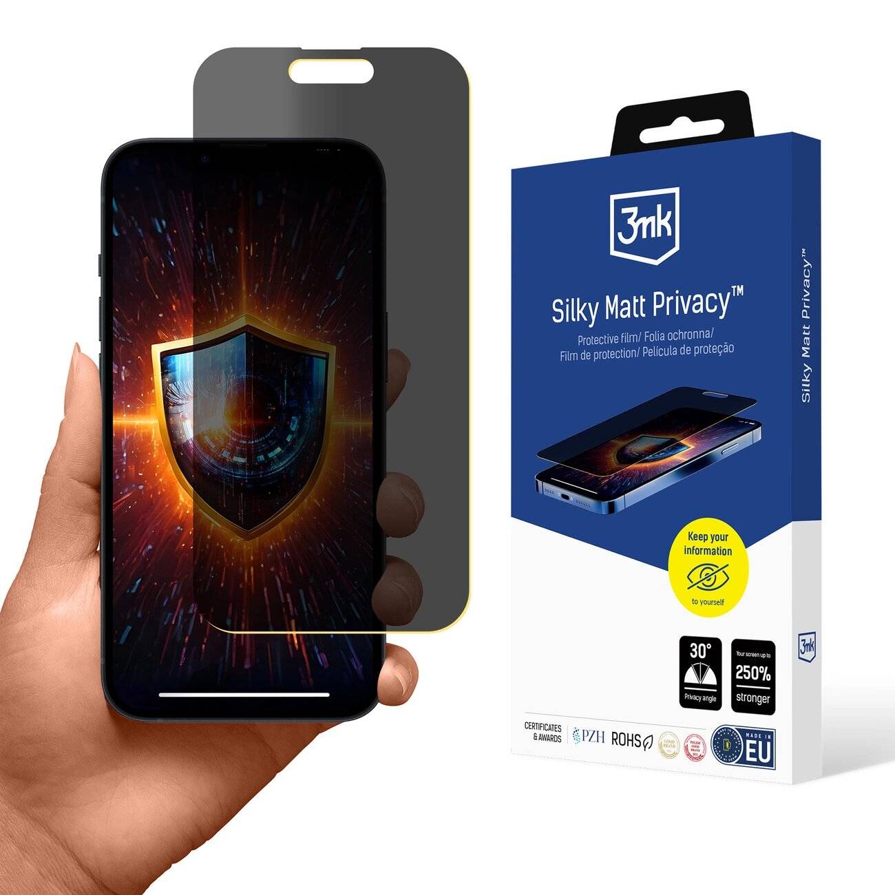 3mk Silky Matt Privacy Sichtschutzfolie Apple iPhone 15-0