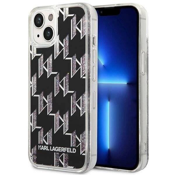 Karl Lagerfeld KLHCP14SLMNMK iPhone 14 6.1″ Hardcase schwarz / Liquid Glitter Monogram