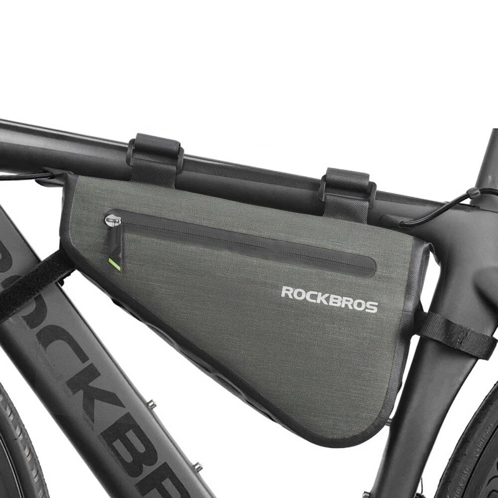 Rockbros AS-017 Fahrradrahmentasche 5 l - dunkelgrün-0