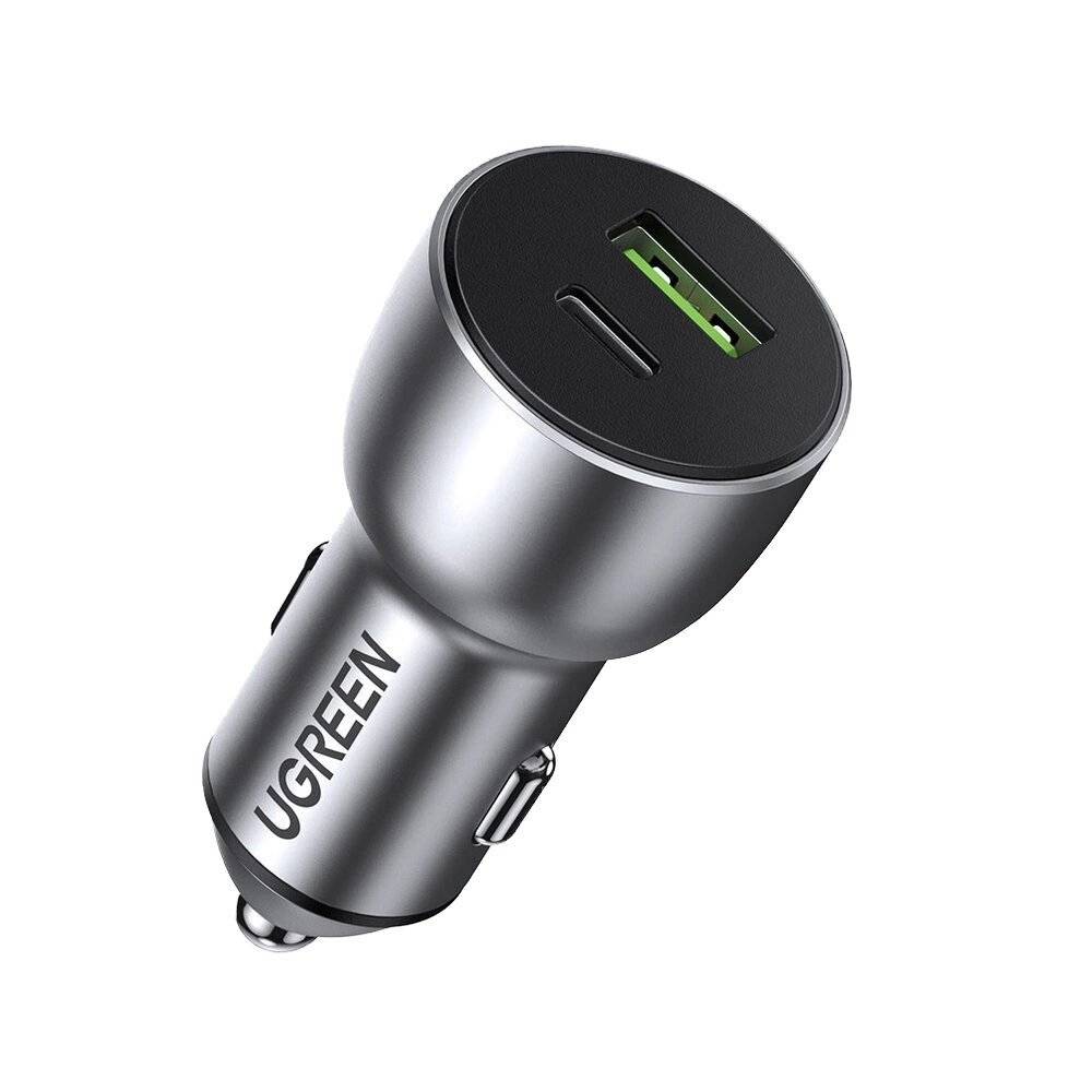 Ugreen Autoladegerät USB / USB Typ C Quick Charge 3.0 Power Delivery 36 W 3 A grau (CD213 60980)-0