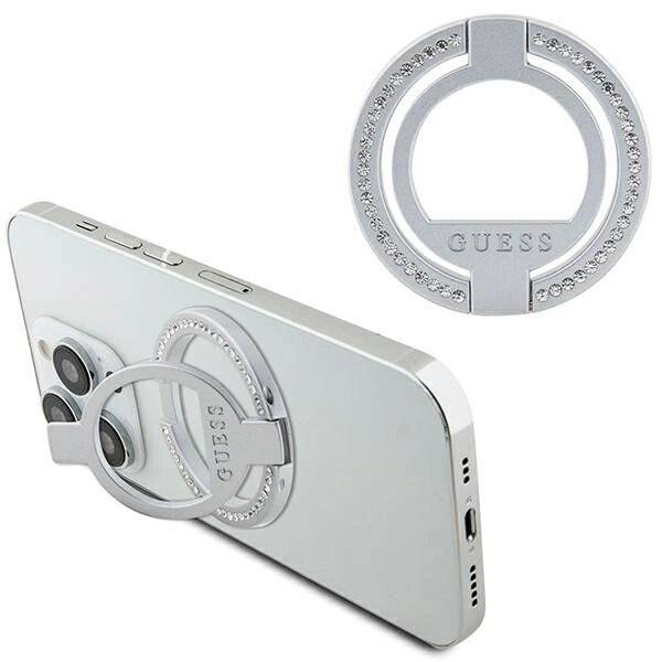Guess MagSafe Ring Strasshalter – Silber