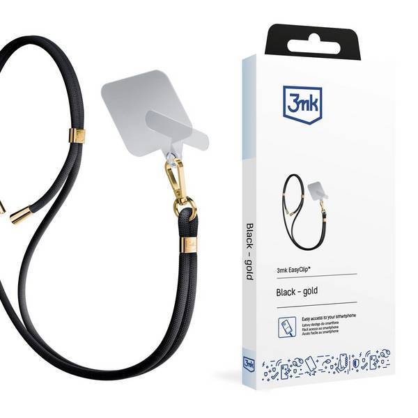 3mk EasyClip Smartphone-Lanyard – Schwarz