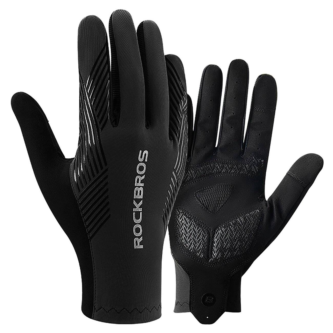 Rockbros Fahrradhandschuhe Frühling/Sommer/Herbst, Full, Größe: XXL - Schwarz-0