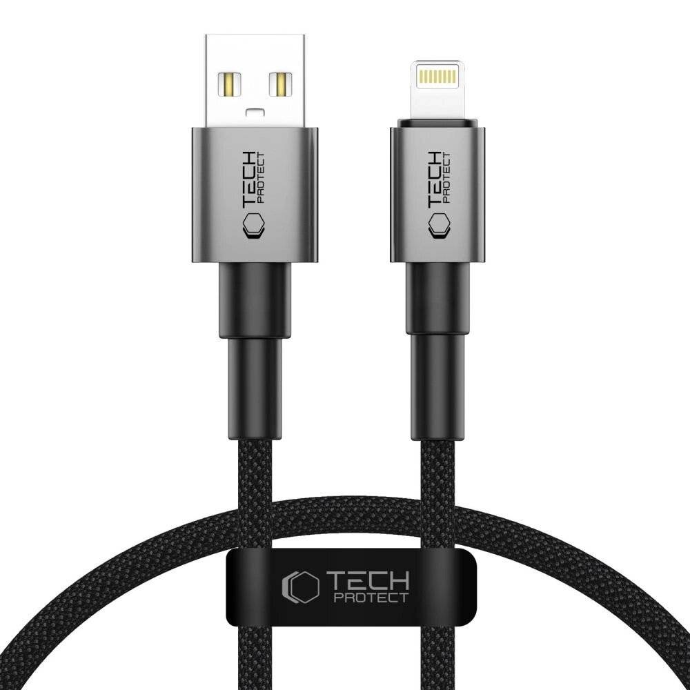 Tech-Protect Ultraboost DNA USB-A / Lightning Kabel 12W/2.4A 25cm - Grau-0