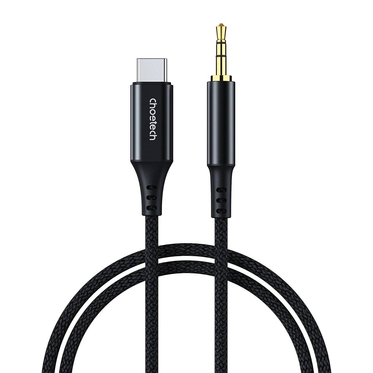 Choetech AUX006 USB-C auf 3,5-mm-Miniklinkenkabel, 1 m, Schwarz