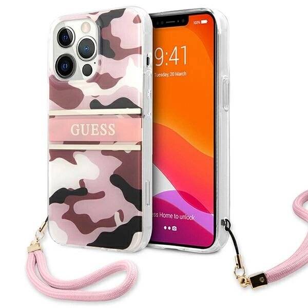 Guess GUHCP13LKCABPI iPhone 13 Pro / 6.1″ pink/pink Hardcase Camo Strap Collection