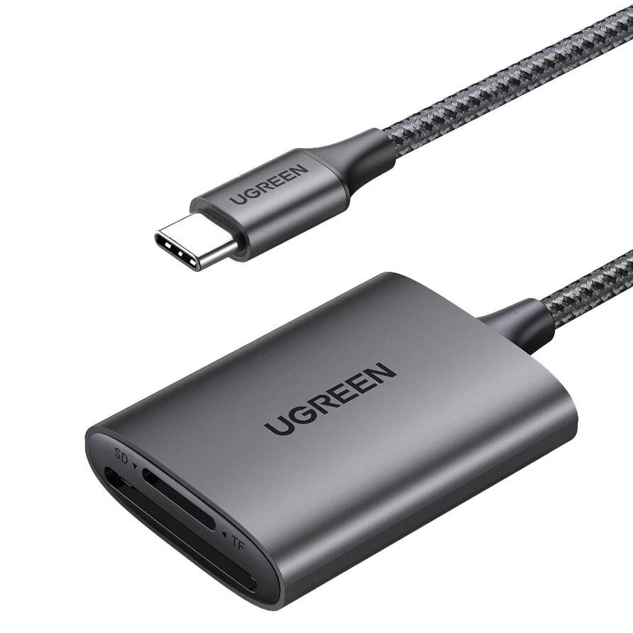 Ugreen CM401 USB C 5Gb/s SD/TF-Kartenleser – Grau-0
