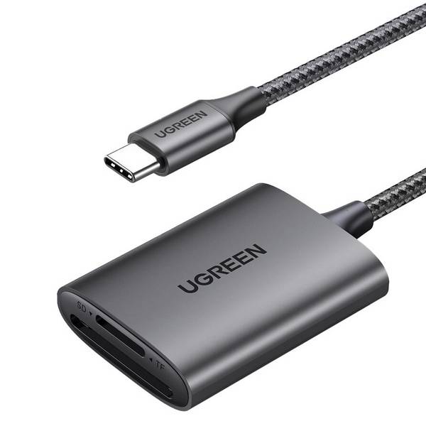Ugreen CM401 USB C 5Gb/s SD/TF-Kartenleser – Grau