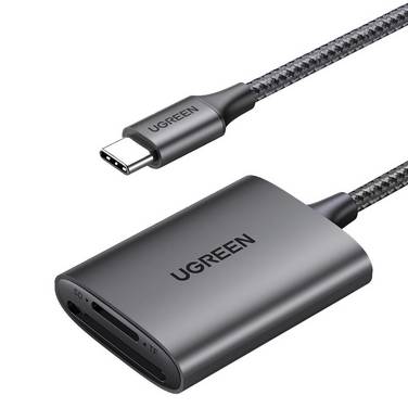 Ugreen CM401 USB C 5Gb/s SD/TF-Kartenleser – Grau