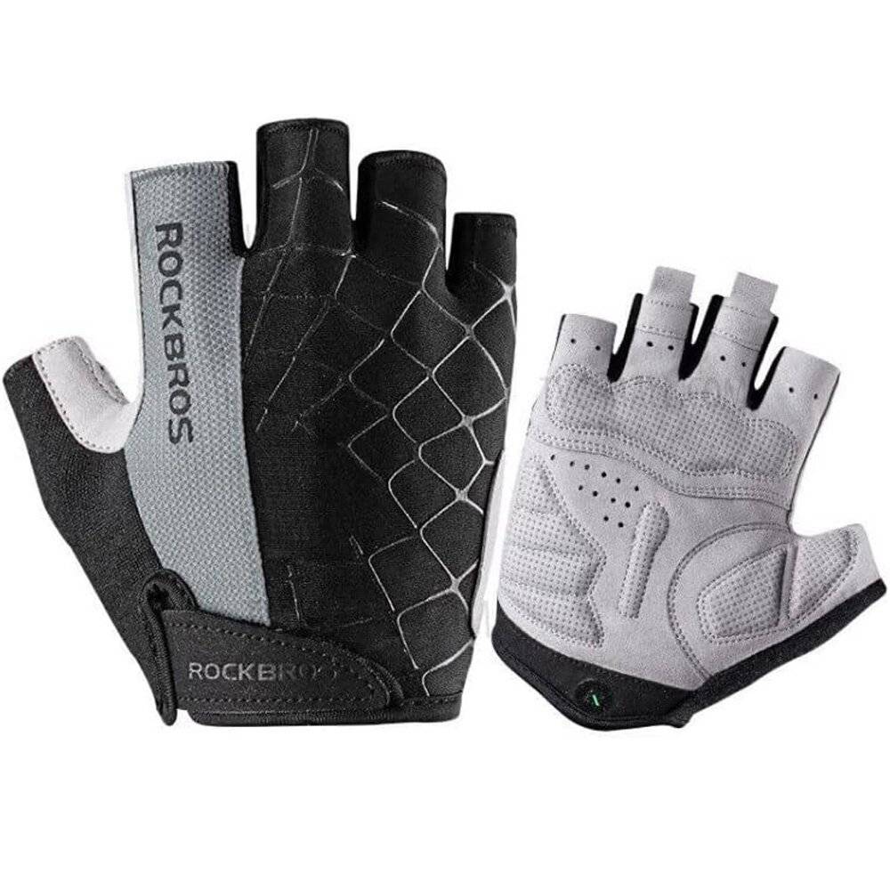 Rockbros S109GR Fahrradhandschuhe, Größe S – grau-0
