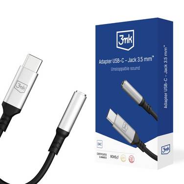 3mk USB-C-Adapter – 3,5-mm-Miniklinke Silber