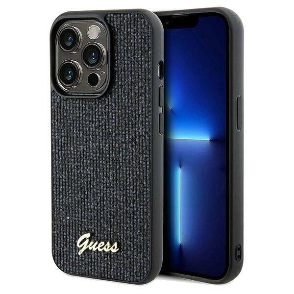 Guess Disco Metal Script Hülle iPhone 14 Pro Max – Schwarz-0