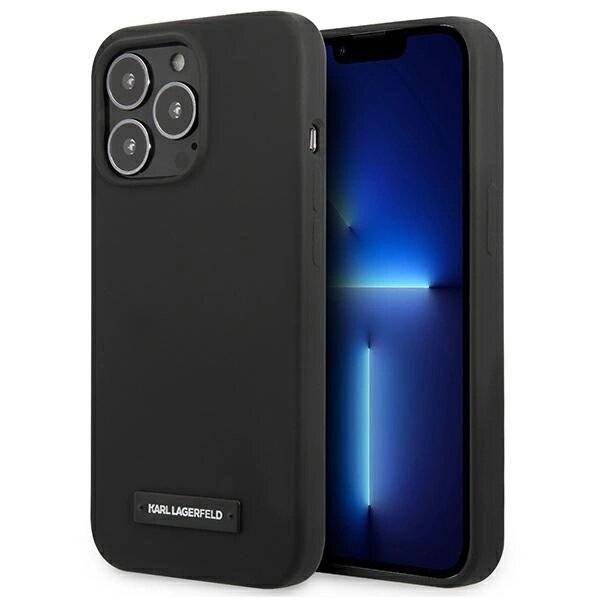 Karl Lagerfeld KLHCP13XSLMP1K iPhone 13 Pro Max 6.7" Hardcase schwarz/schwarz Silikon Plaque