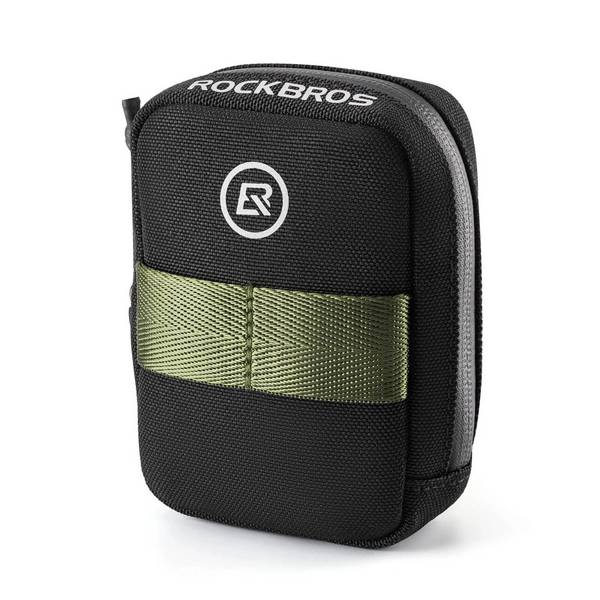 Rockbros Mini Satteltasche CO2-Kartuschenhalter - Schwarz/Grün