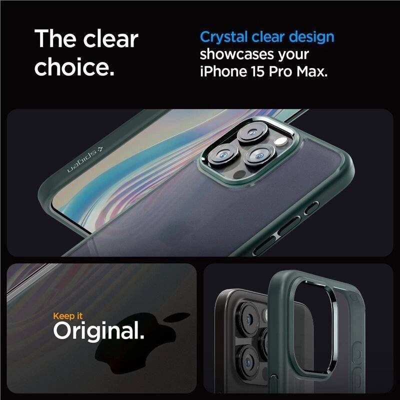 Spigen Ultra Hybrid-Hülle iPhone 15 Pro Max – dunkelgrün-0