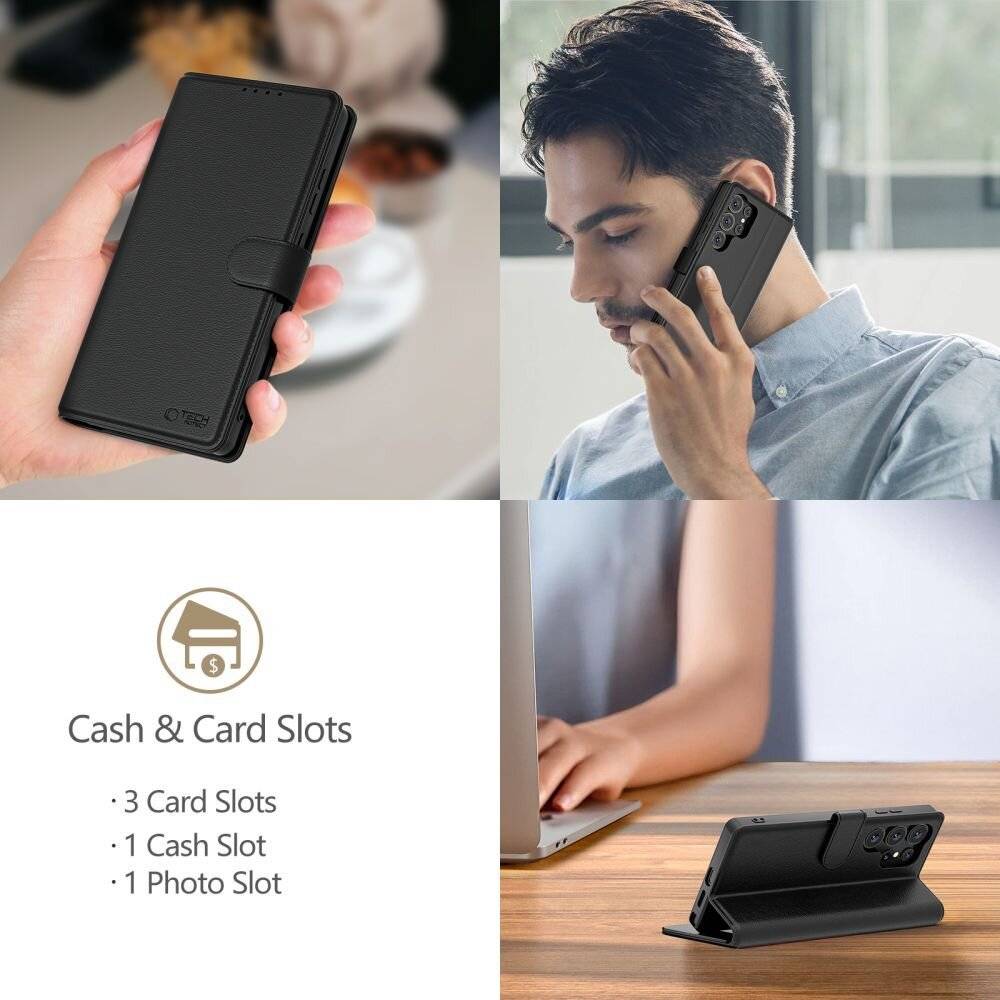 Tech-Protect Wallet Case iPhone 16e - Mattschwarz-1