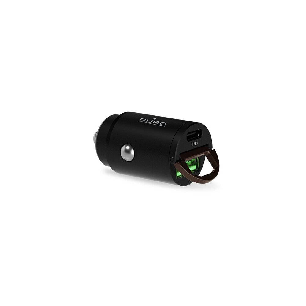 Puro Mini 30W Power Delivery USB-C USB-A Autoladegerät – Schwarz-2