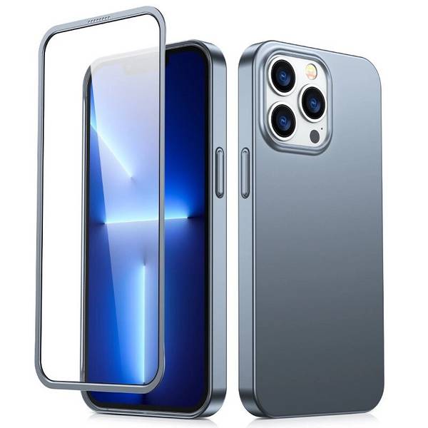 Joyroom 360 Full Case Cover iPhone 13 Pro Back & Front + Tempered Glass Grey JR-BP935 tranish