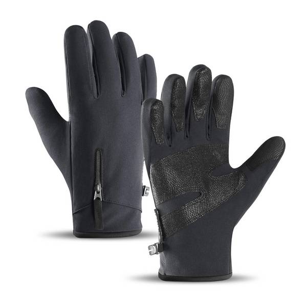 Rutschfeste Winter-Handy-Sporthandschuhe Größe XL – schwarz