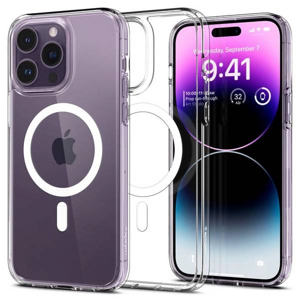 Spigen Ultra Hybrid Mag Case MagSafe iPhone 14 Pro – Transparent Weiß
