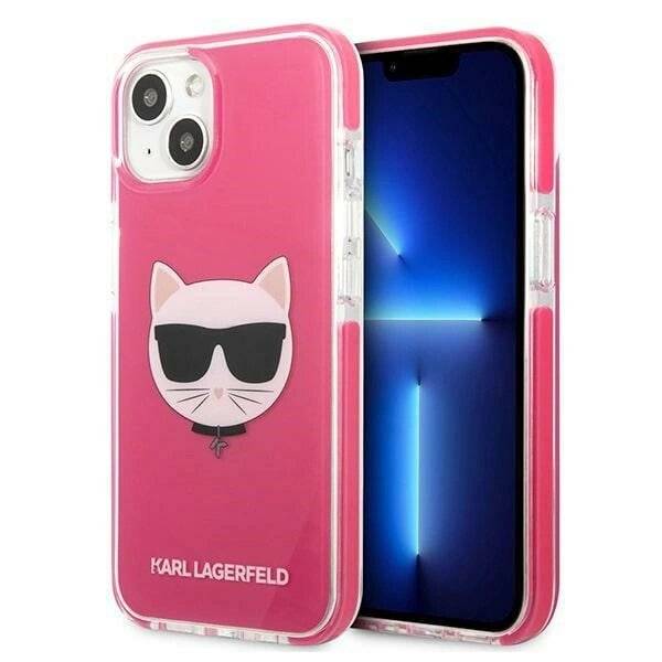 Karl Lagerfeld Choupette Head Hülle iPhone 13 – Fuchsia