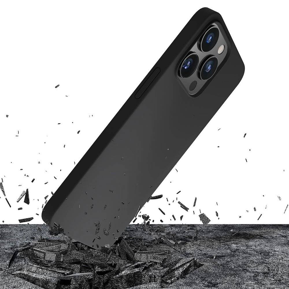 iPhone 13 Pro Max Serie 3mk Silikonhülle - Schwarz-0