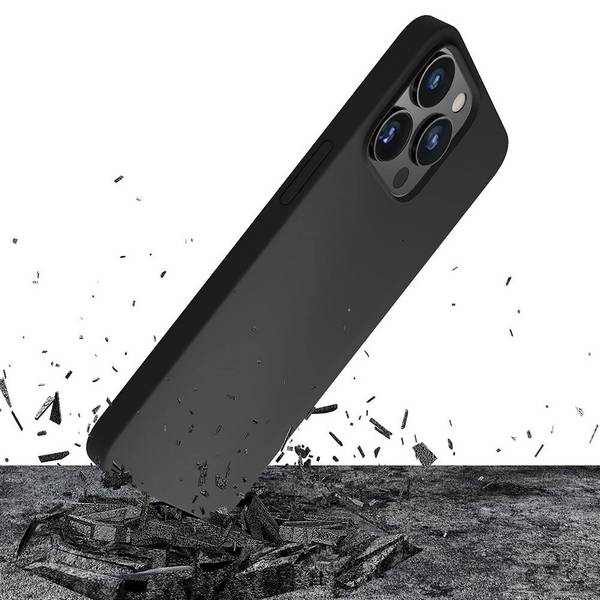iPhone 13 Pro Max Serie 3mk Silikonhülle - Schwarz
